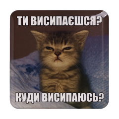 Стикер-наклейка «Ти висипаєшся, куди висипаюсь»