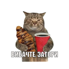 Стикер-наклейка «Вибачте затори»