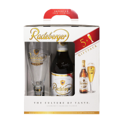 Набор пива Radeberger Pilsner 0.33л х 5шт + бокал 0.2л